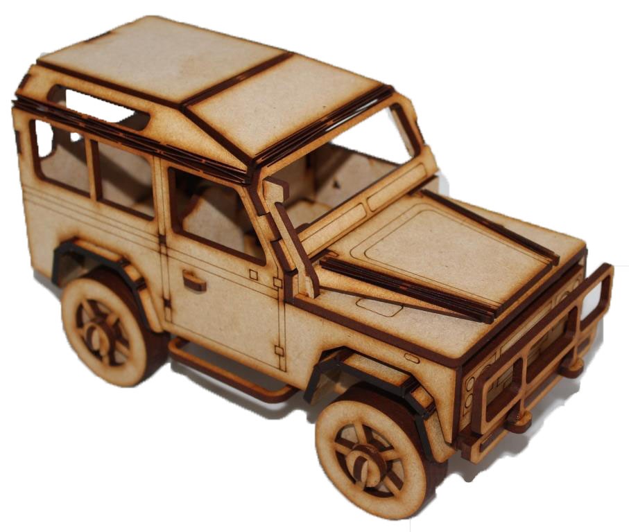 LandRover wood 3D Puzzle manufactured by Xplore Designs in Cape Town